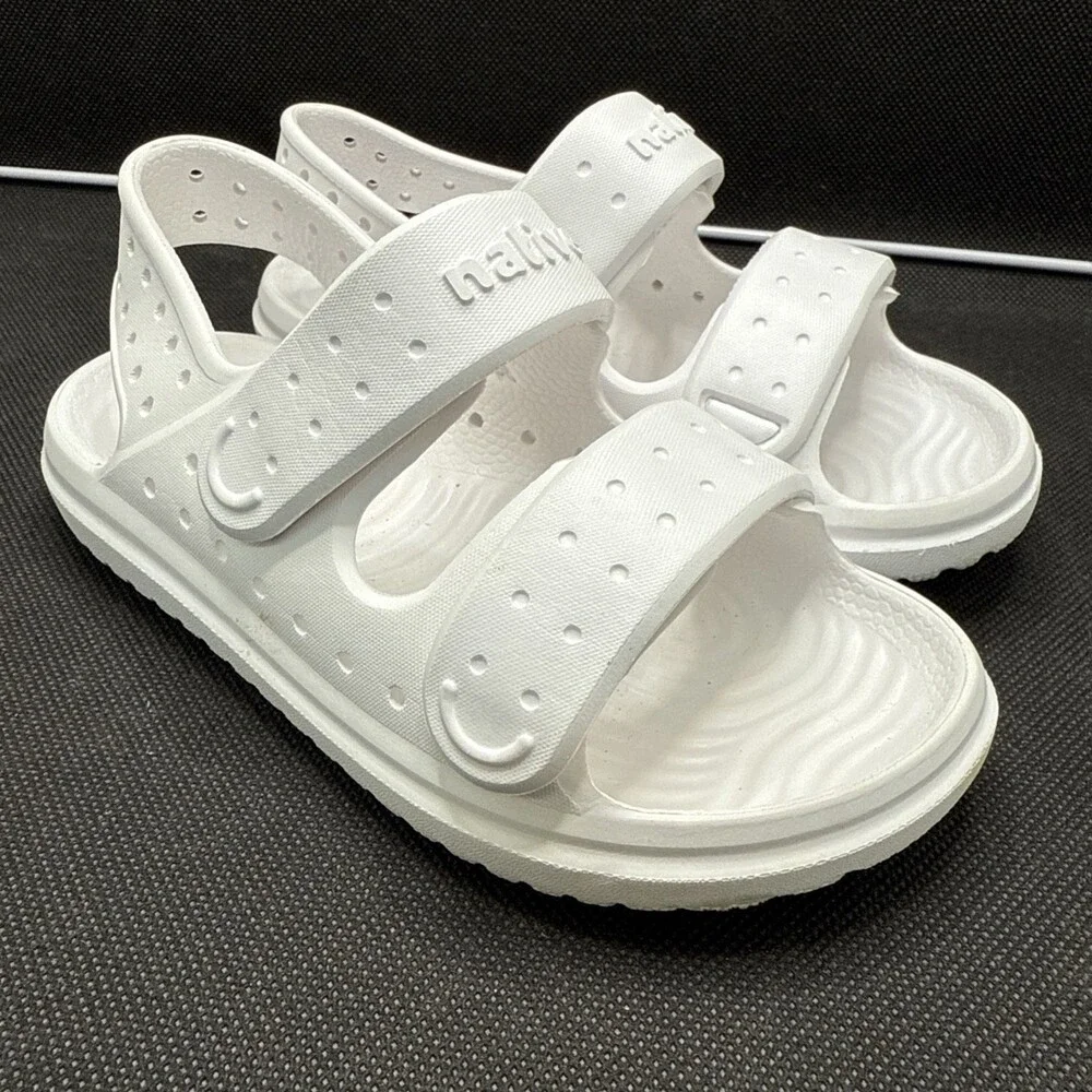 Native Shoes Chase Sandals Kids US 10 White Sugarlite Adjustable Strap UZB42 - Picture 7 of 15